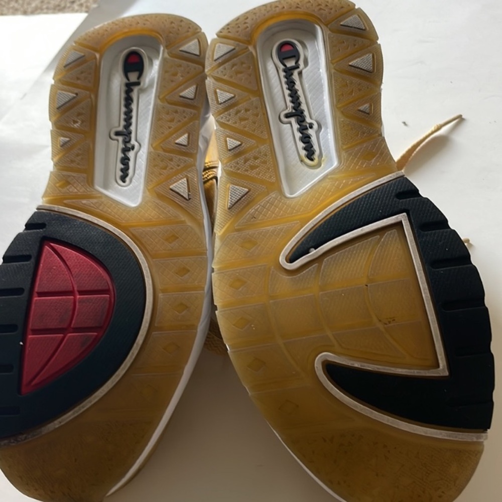 Champion gold leather sneakers 8 woman 6.5 youth - Picture 8 of 10